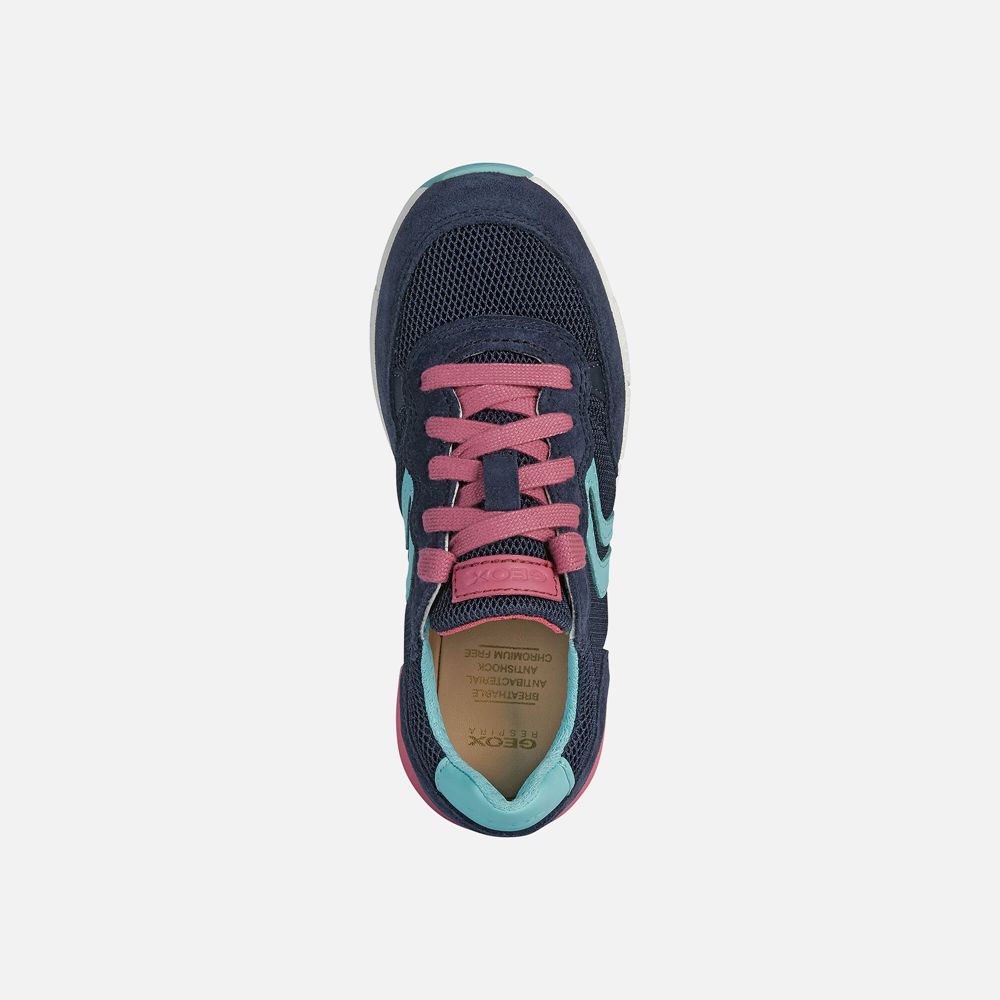 Tenis Geox Menina Azul Marinho/Rosa - Alben - VARGY8159